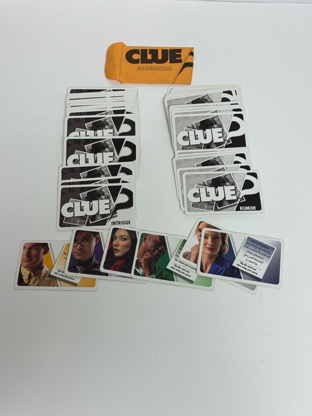 CLUE Discover the Secrets Game Replacement Set of Cards Envelope